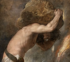 Titian (1490-1576), 'Sisyphus' (1548-49).